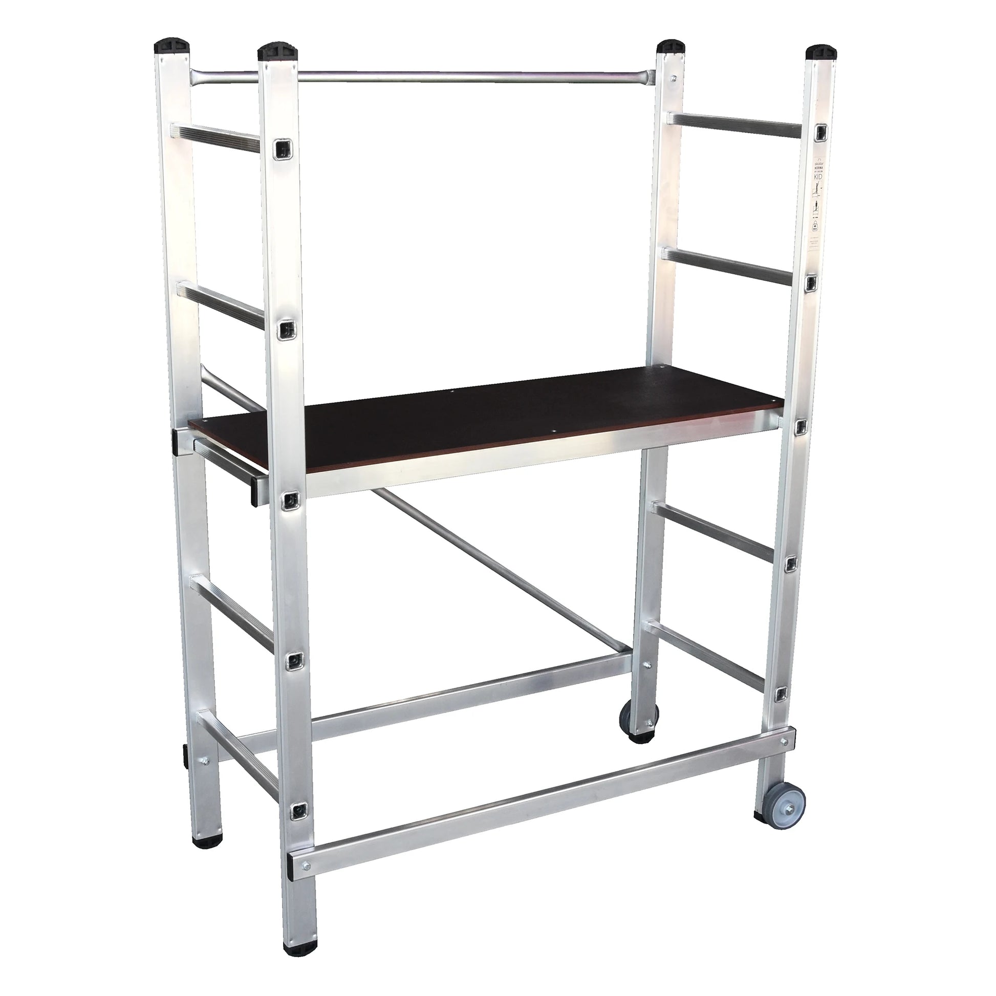 Andamio de aluminio plegable KID con certificación de seguridad EN-131.