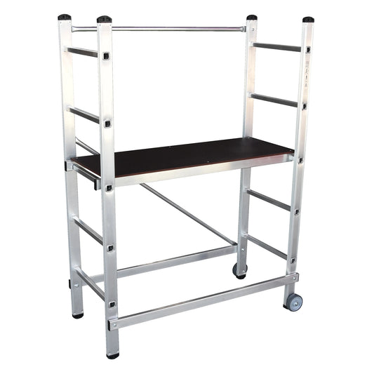 Andamio de aluminio plegable KID con certificación de seguridad EN-131.