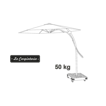 Base Parasol NOVA 6 con Ruedas 50kg