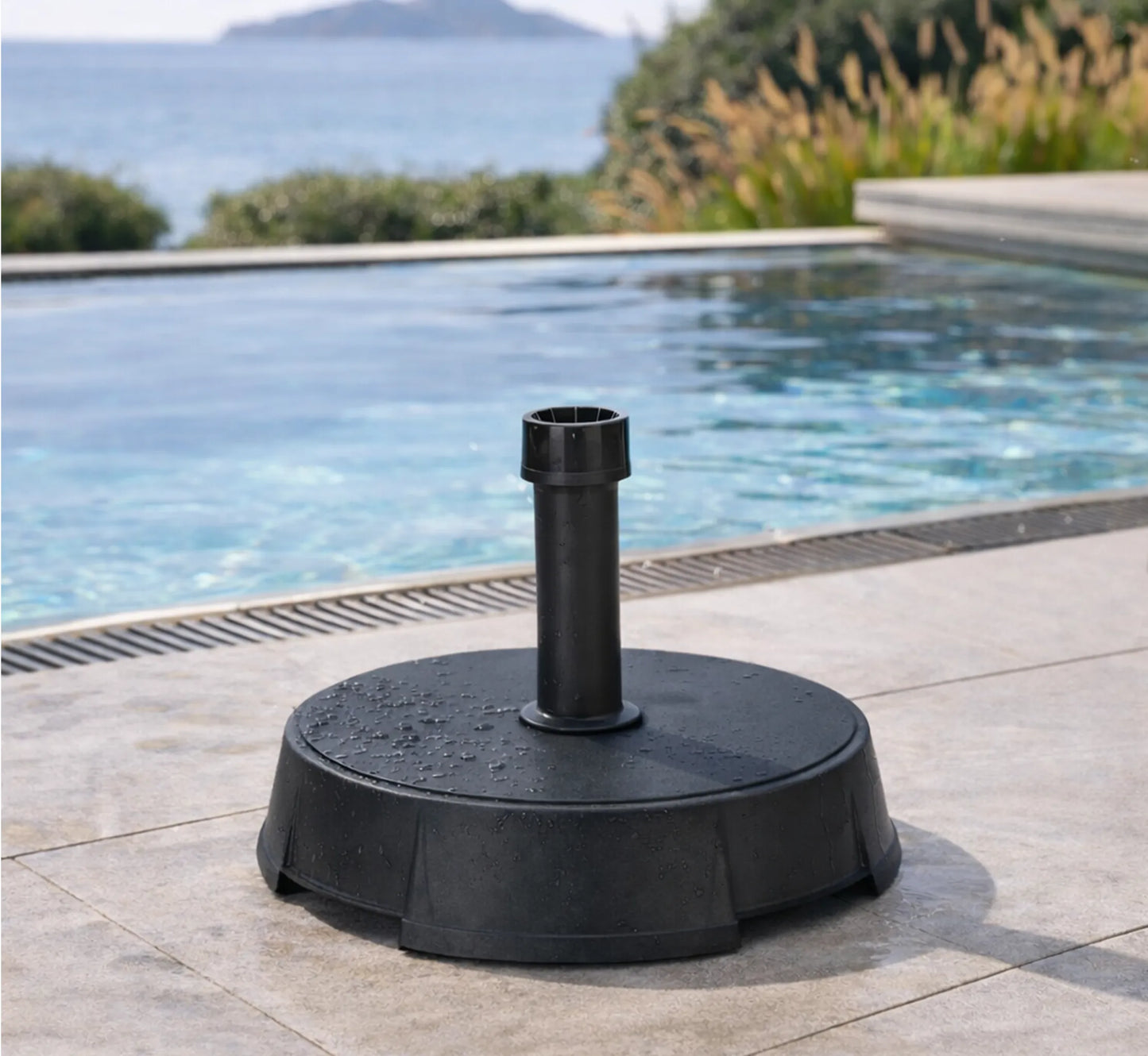 Base de sombrilla TENERIFE para zona de piscina.