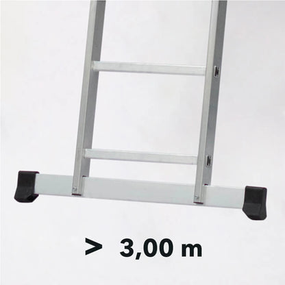 Detalle de la barra estabilizadora de serie en los modelos de 12 y 14 peldaños.