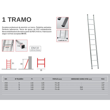 Escalera Industrial de 1 Tramo