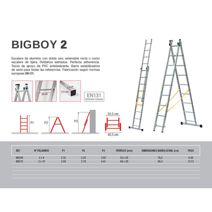 Escalera 2 Tramos Bricolaje BIG BOY