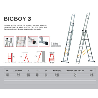 Escalera 3 Tramos Bricolaje BIG BOY