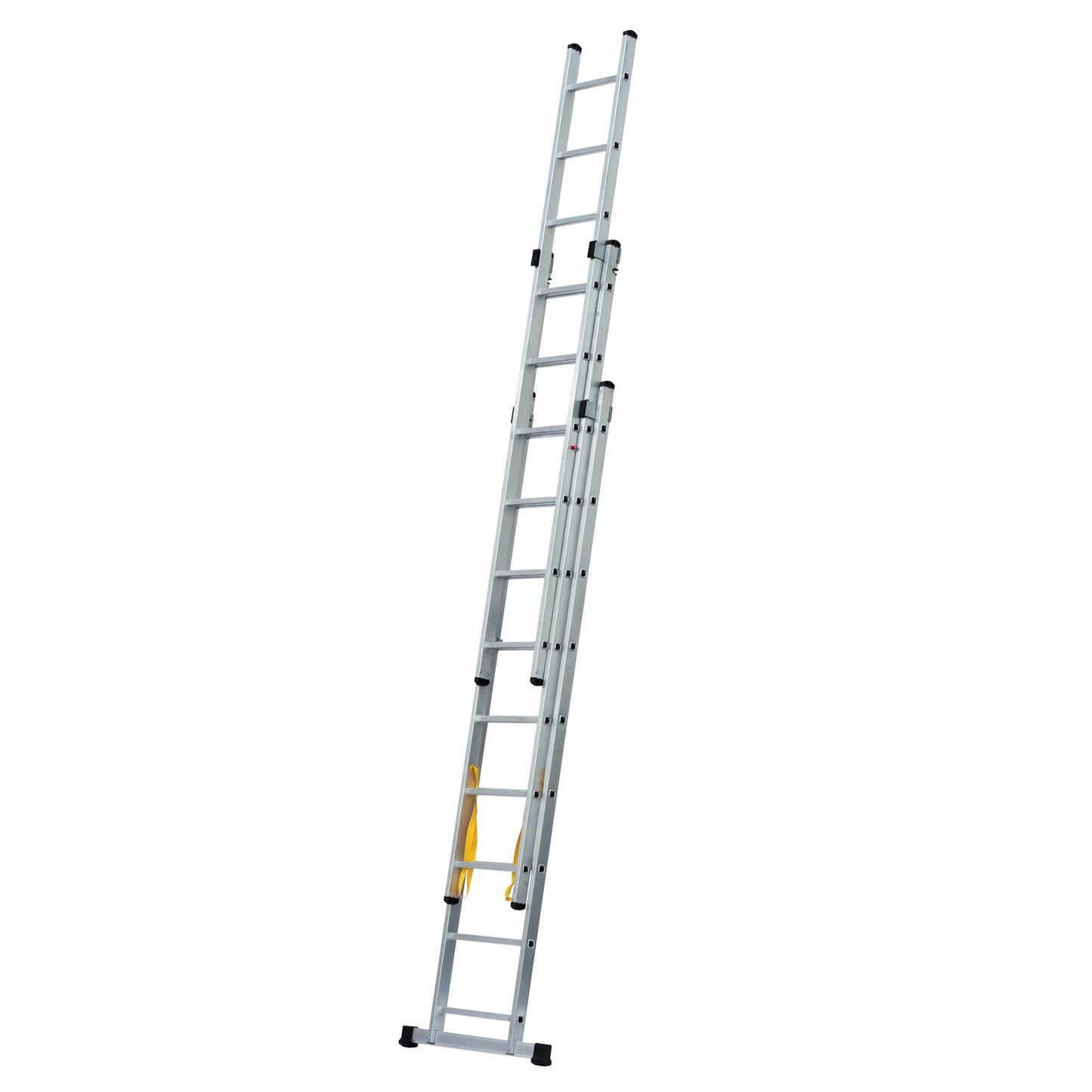 Escalera Big Boy de 3 tramos totalmente extendida para mantenimiento de fachadas y tejados.