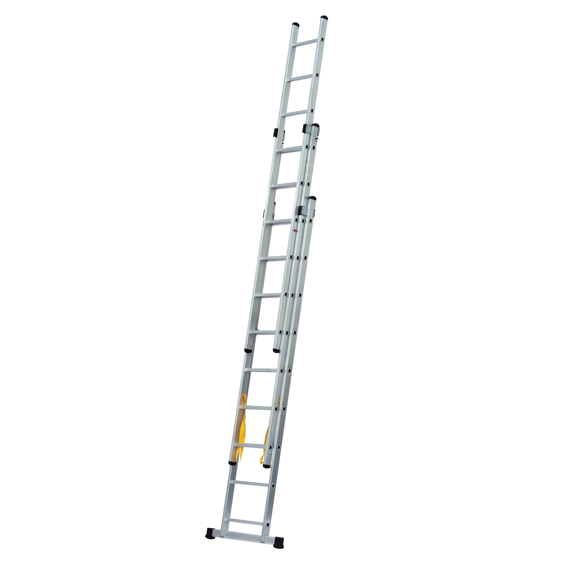 Escalera Big Boy de 3 tramos totalmente extendida para mantenimiento de fachadas y tejados.