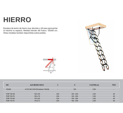 Escalera de Techo de Hierro