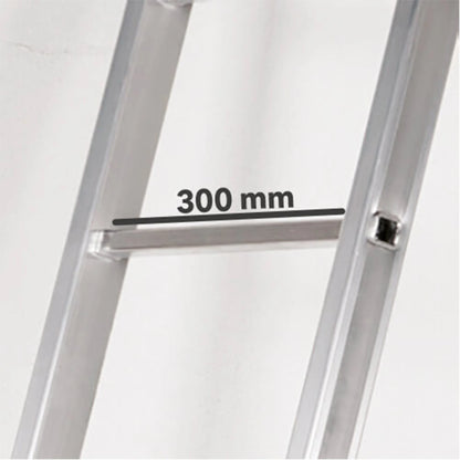 Escadote Industrial de 3 Troços com Corda