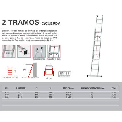 2-Section Industrial Rope Ladder