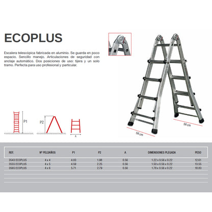 Escalera Telescópica ECOPLUS