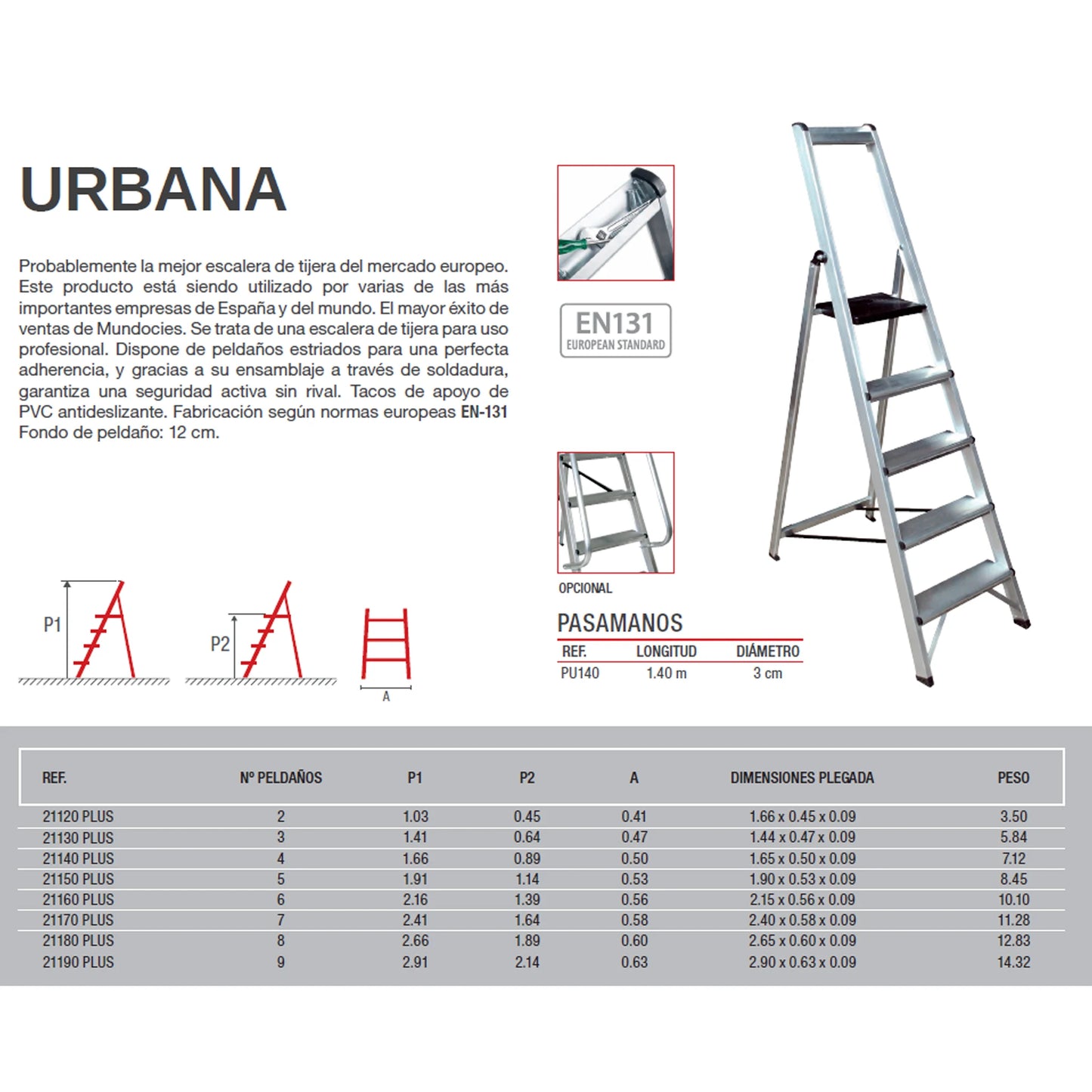 Escalera de Tijera Profesional URBANA PLUS
