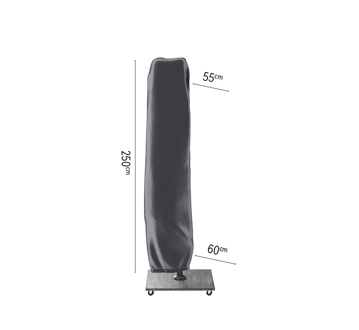 Funda protectora AeroCover para sombrillas de pie lateral de 2,5 metros.