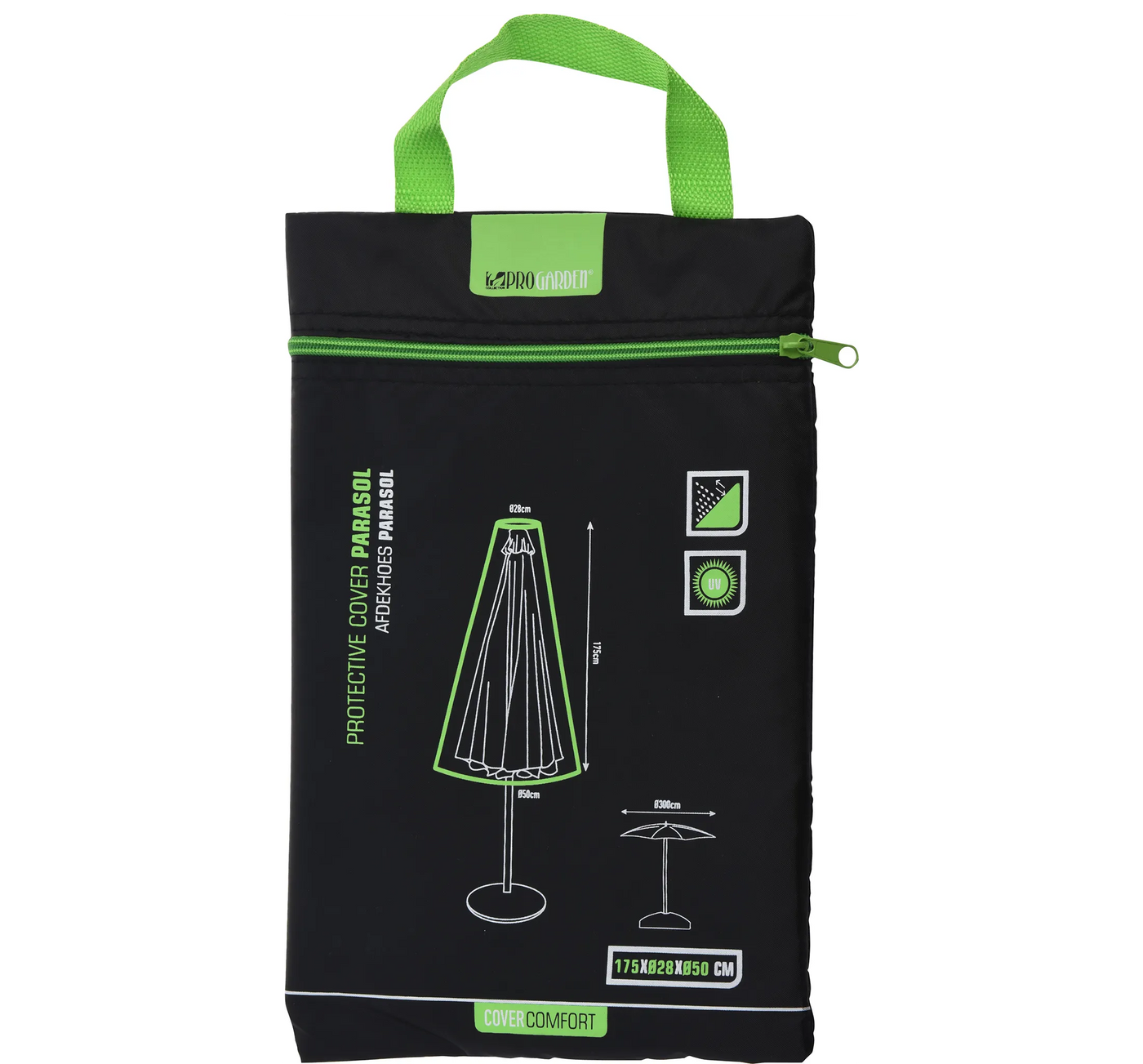 Funda protectora BASIC de 175 cm para sombrilla de pie central.
