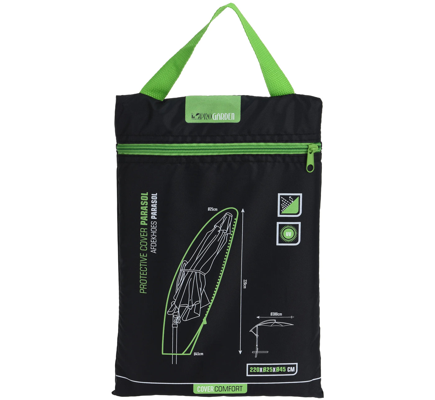 Funda protectora BASIC para parasoles de pie lateral de 2,2 metros.