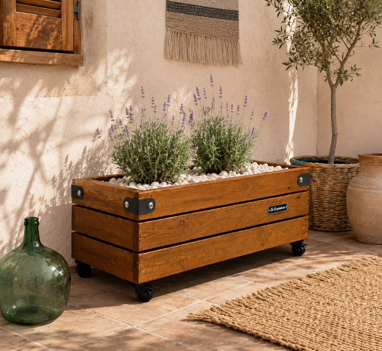 Jardinera de Madera CUBO 3 Rectangular