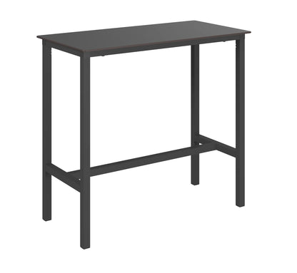 Mesa alta URBAN de Ezpeleta en acabado gris oscuro con tablero compacto.