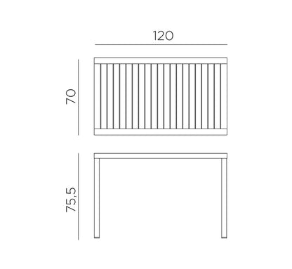 Mesa CUBE Rectangular de NARDI 6-8 Plazas