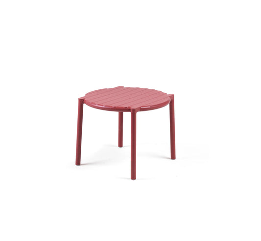 Mesa baja DOGA de NARDI en color rosa.