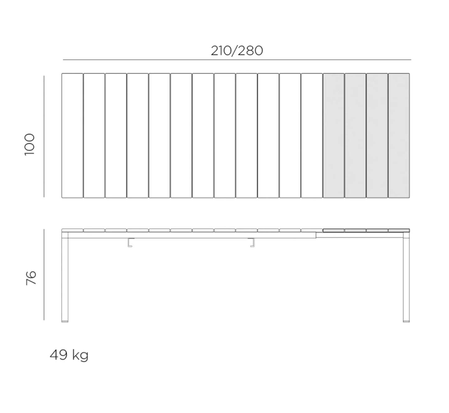 Mesa Extensible RIO de NARDI 8-10 Plazas