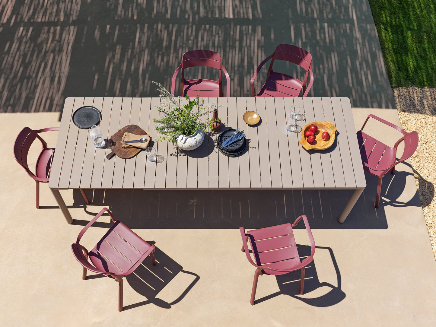 Mesa TEVERE Extensible de NARDI 8-10 Plazas