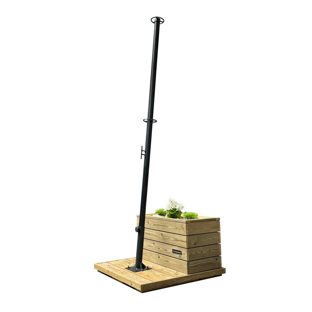 Base de madera artesanal NOVA PULSO de 130 kg para velas sombreadoras.