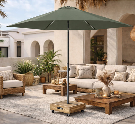 Pack Sombrilla LISBOA + Base BOX 5 + Funda