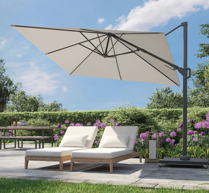 Parasol lateral Voyager T² de 2,7 metros para terraza pequeña.