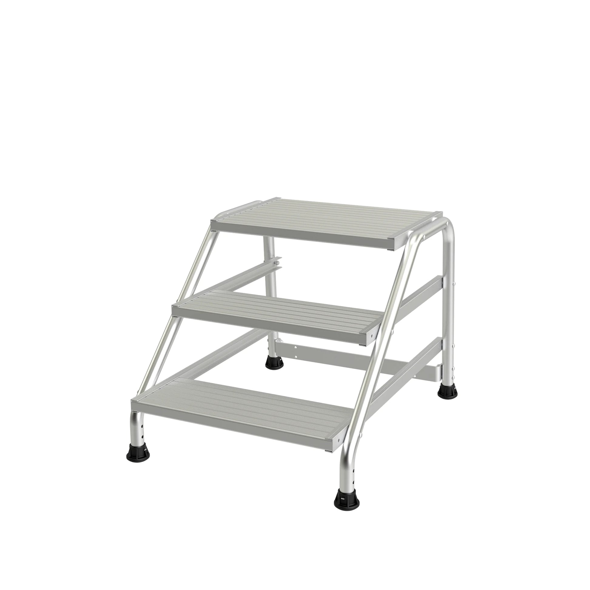 Escalera MODUL de Tubesca utilizada para reposición retail e industria.