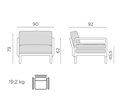 MAXIMO armchair by NARDI