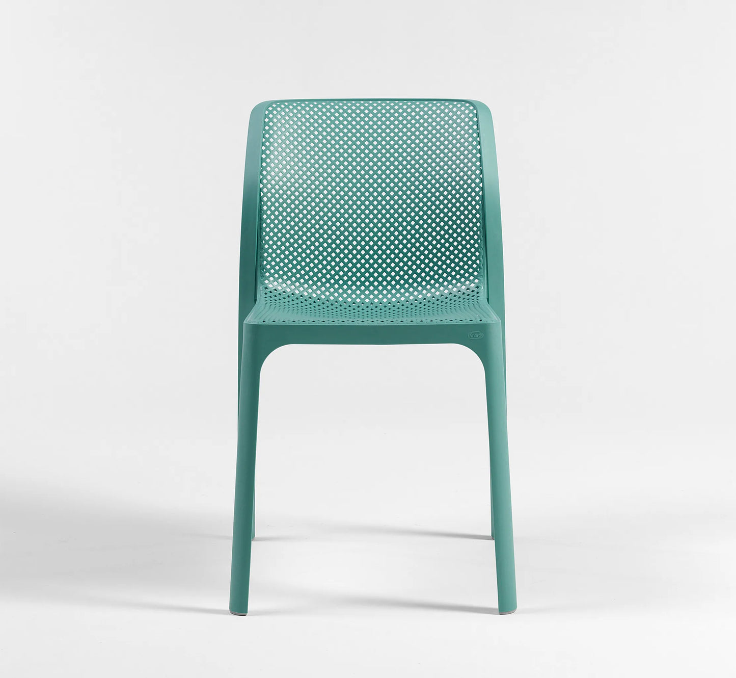 Silla BIT de NARDI en acabado mate sin brazos, color aguamarina.
