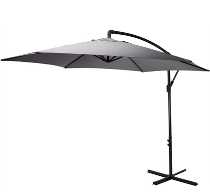 Parasol lateral económico ARENA de 3 metros color gris.