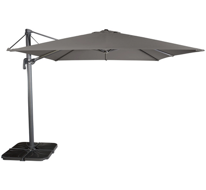Parasol lateral Ezpeleta FLEXO 3x3 m  antracita abierto.