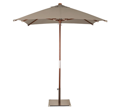 Parasol de madera de eucalipto Ezpeleta JAVA topo para jardín.