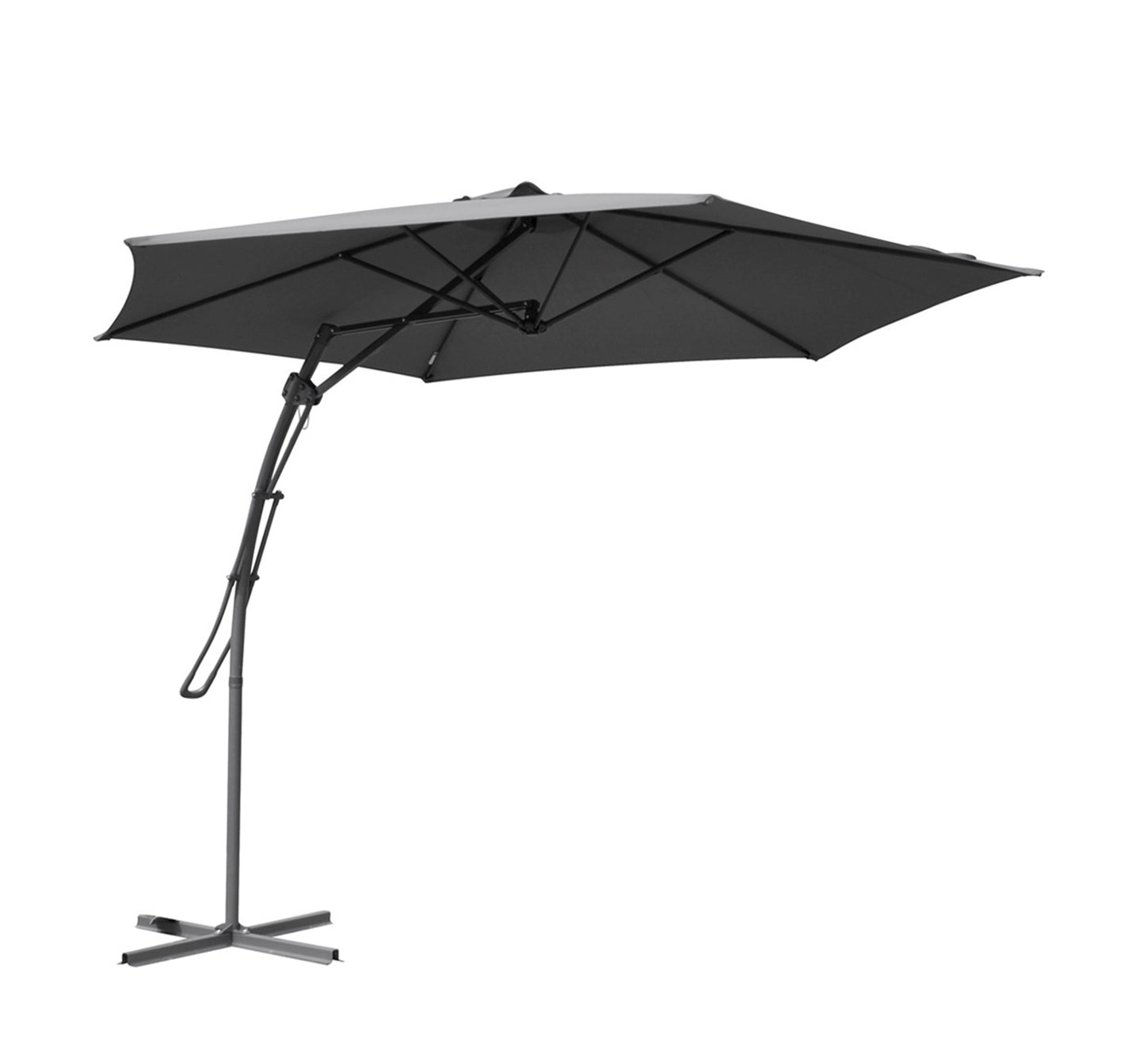 Parasol lateral económico MARIOLA de 3 metros en color gris antracita.
