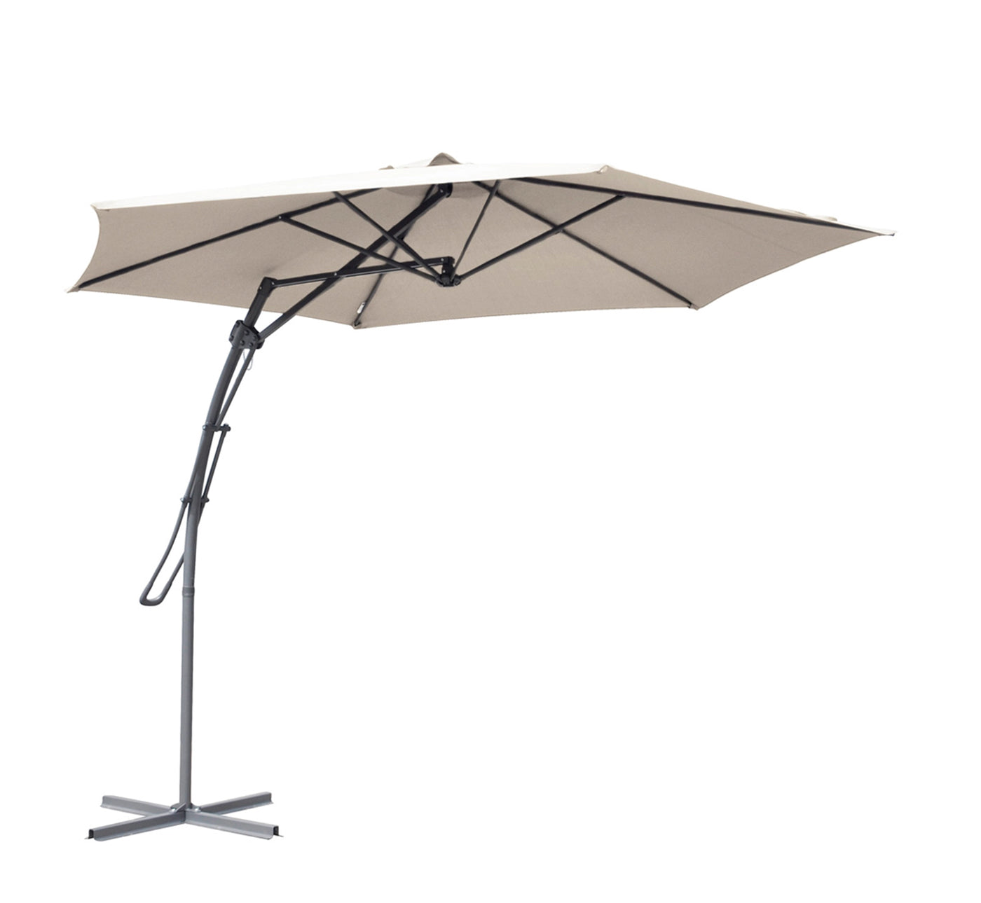 Parasol lateral económico MARIOLA de 3 metros en color taupe.