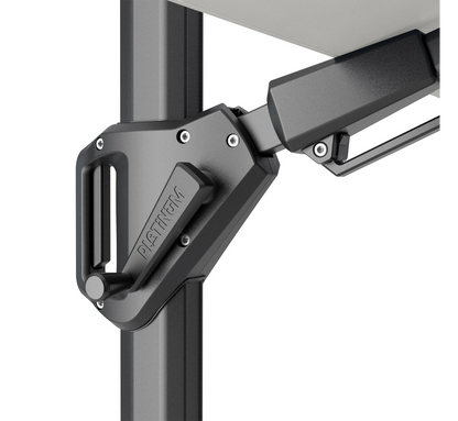 Sistema de inclinación lateral T² y mango de aluminio fundido del modelo Challenger.