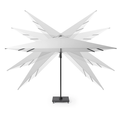 Sombrilla de brazo libre rotatoria 360°.