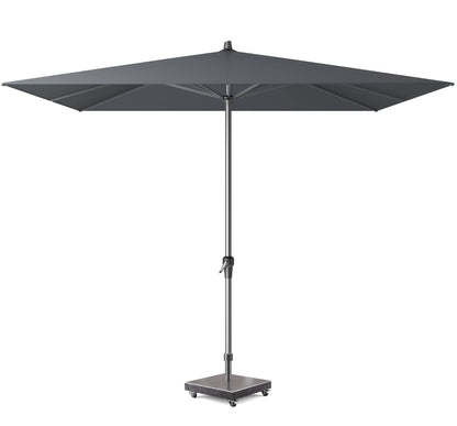 Parasol cuadrado RIVA de 2,75 x 2,75 m en color gris antracita para jardín.