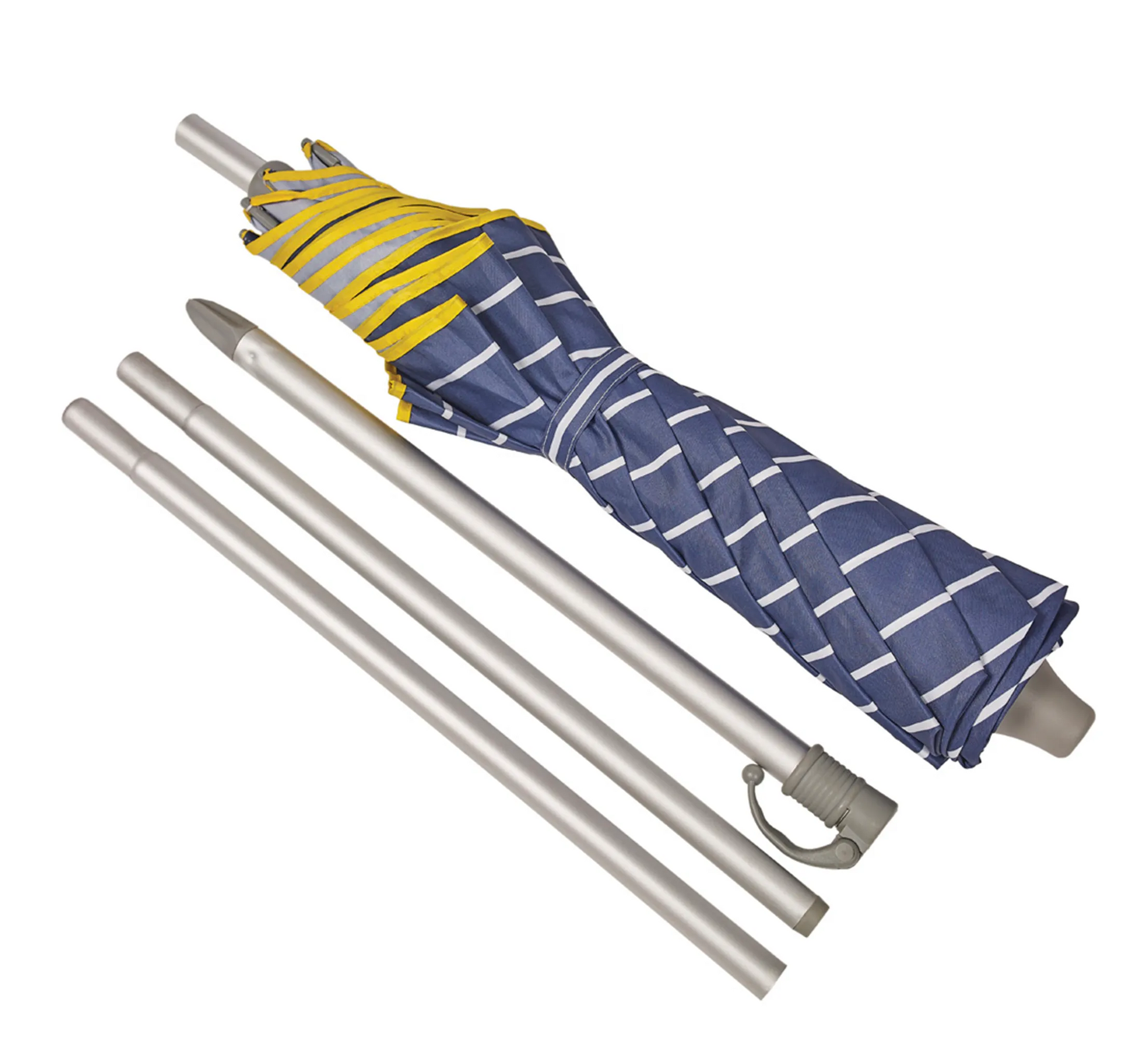 Mástil de aluminio desmontable en 4 secciones del parasol de playa FOLD & GO.