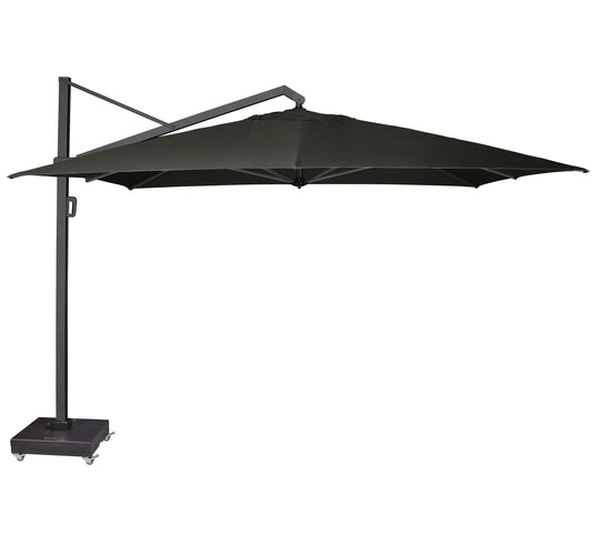 Parasol lateral ICON PREMIUM de 4 x 3 m en color Faded Black para terraza.