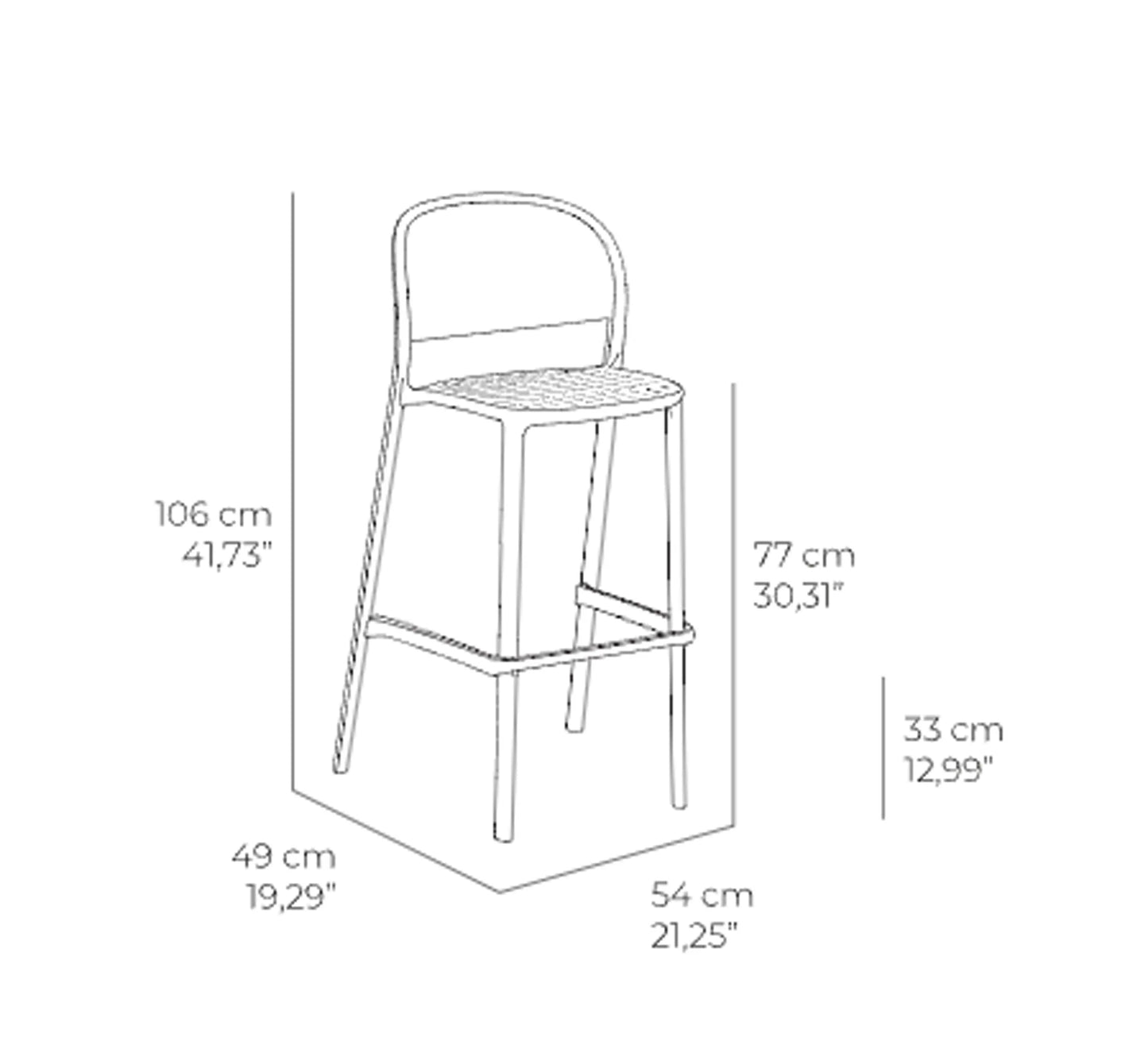 Taburete TRENA de EZPELETA