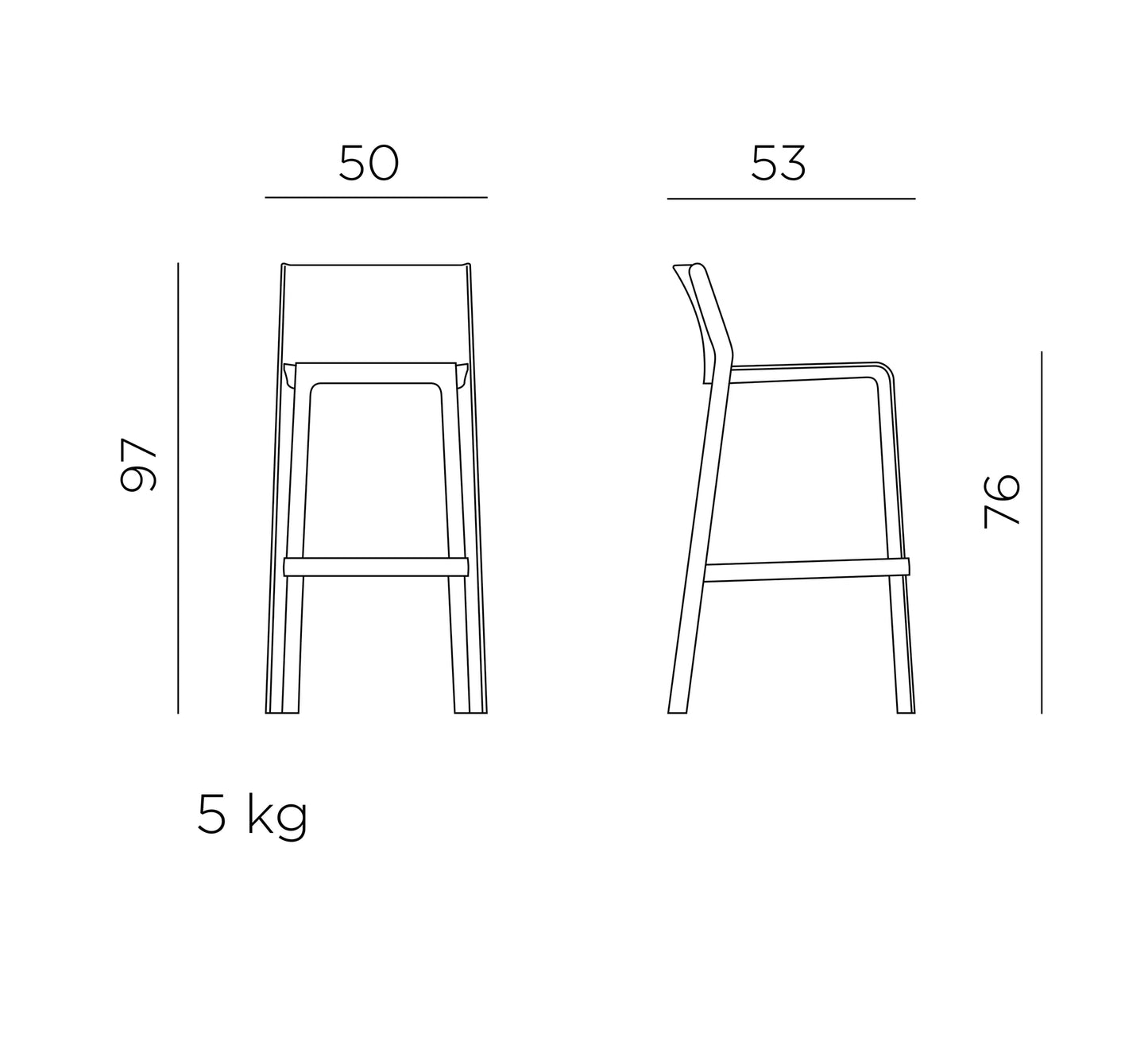 Taburete TRILL de NARDI