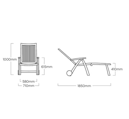 Tumbona Plegable ROMA de Kettler