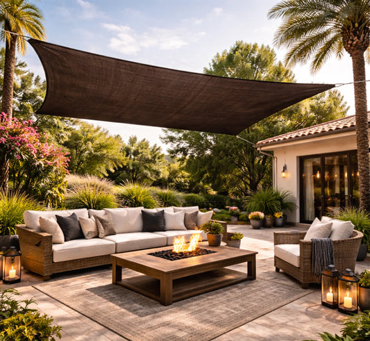 Vela sombreadora rectangular COOLFIT de 3 x 4 metros en color antracita.